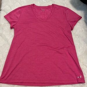BCG Academy Pink Dri-Fit V-Neck Workout Tee